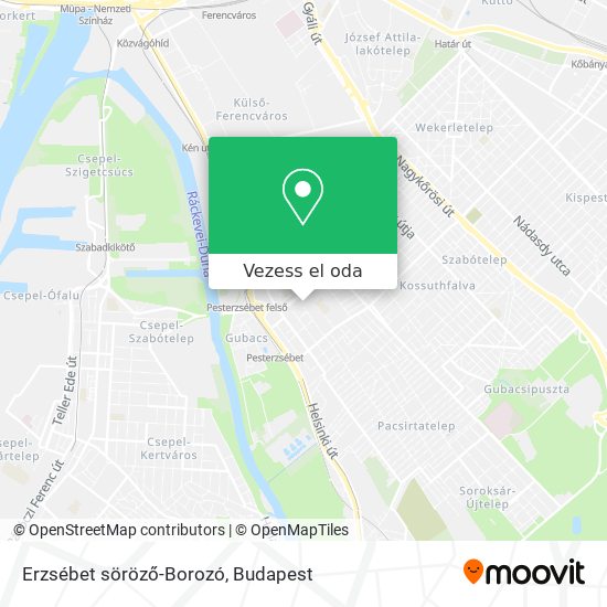 Erzsébet söröző-Borozó térkép