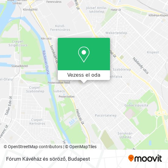 Fórum Kávéház és söröző térkép