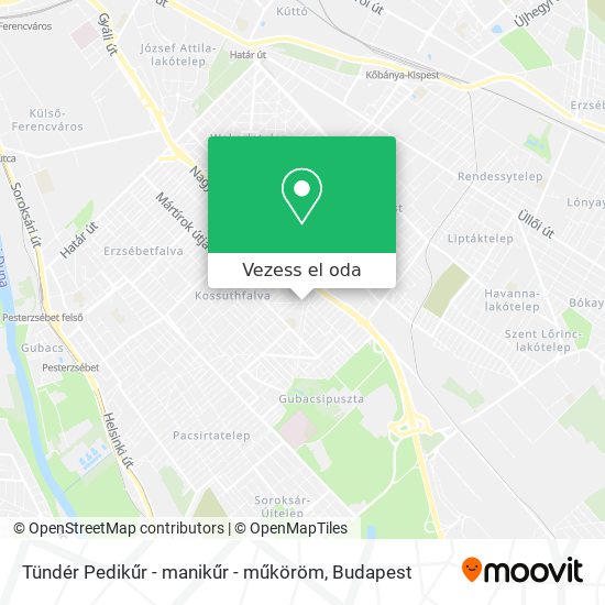 Tündér Pedikűr - manikűr - műköröm térkép