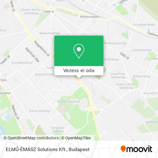 ELMŰ-ÉMÁSZ Solutions Kft. térkép