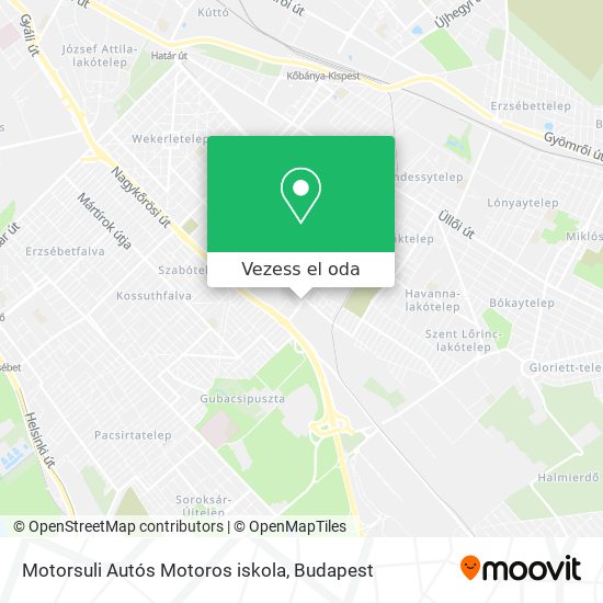 Motorsuli Autós Motoros iskola térkép