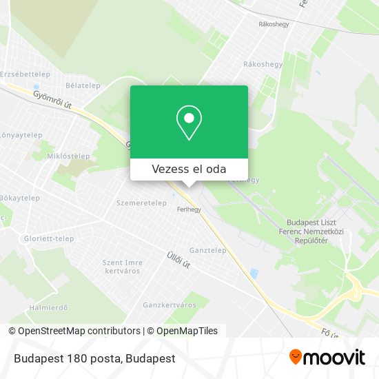 Budapest 180 posta térkép