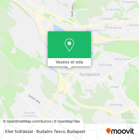 Klier fodrászat - Budaörs Tesco térkép