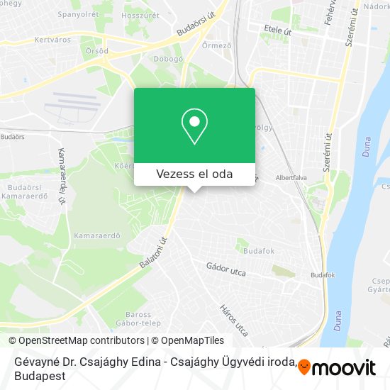 Gévayné Dr. Csajághy Edina - Csajághy Ügyvédi iroda térkép