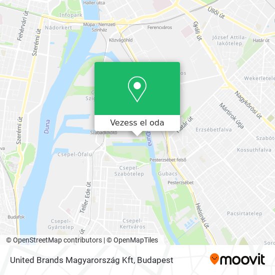 United Brands Magyarország Kft térkép