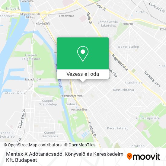Mentax-X Adótanácsadó, Könyvelő és Kereskedelmi Kft térkép