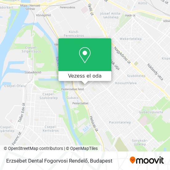 Erzsébet Dental Fogorvosi Rendelő térkép