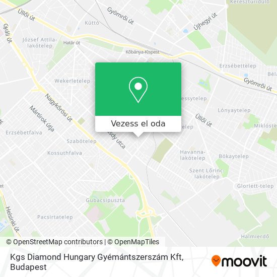 Kgs Diamond Hungary Gyémántszerszám Kft térkép