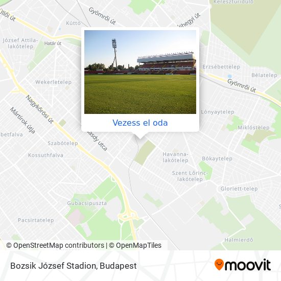 Bozsik József Stadion térkép