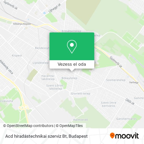 Acd híradástechnikai szerviz Bt térkép