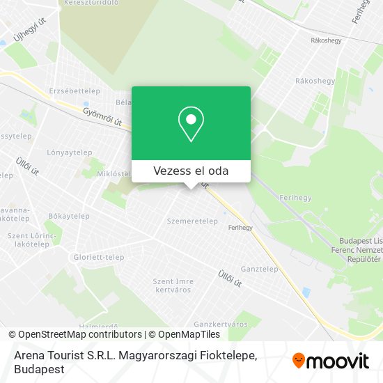 Arena Tourist S.R.L. Magyarorszagi Fioktelepe térkép
