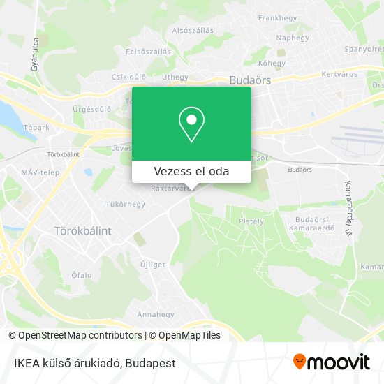 IKEA külső árukiadó térkép