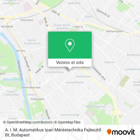 A. I. M. Automatikus Ipari Méréstechnika Fejlesztő Bt térkép