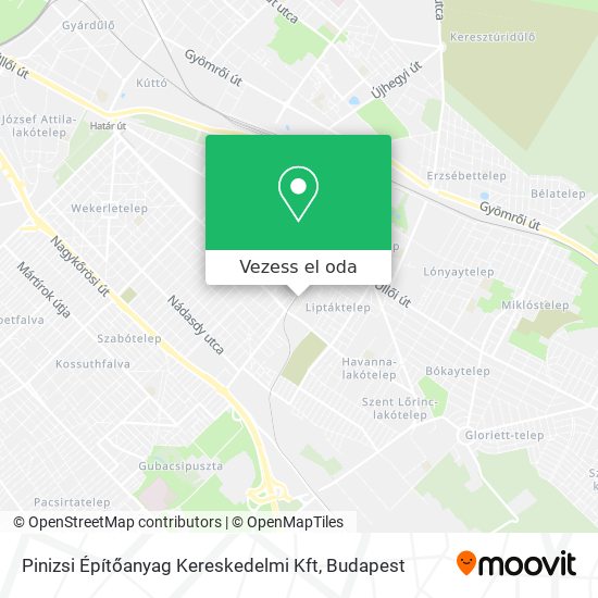 Pinizsi Építőanyag Kereskedelmi Kft térkép