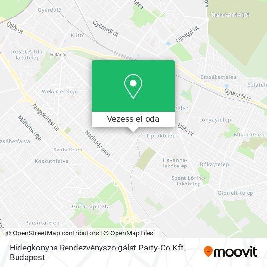 Hidegkonyha Rendezvényszolgálat Party-Co Kft térkép