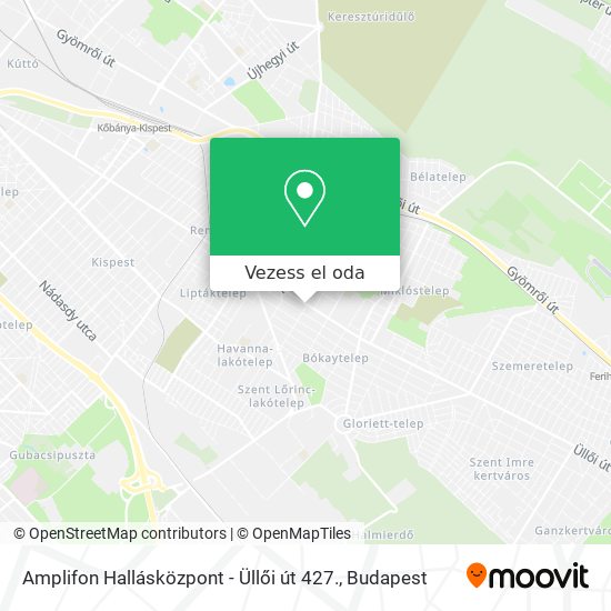 Amplifon Hallásközpont - Üllői út 427. térkép