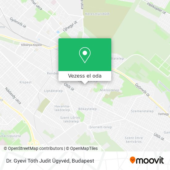 Dr. Gyevi Tóth Judit Ügyvéd térkép