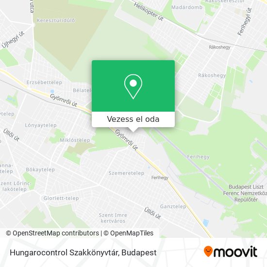 Hungarocontrol Szakkönyvtár térkép