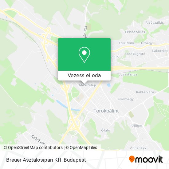 Breuer Asztalosipari Kft térkép