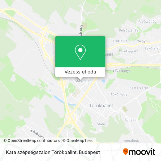 Kata szépségszalon Törökbálint térkép