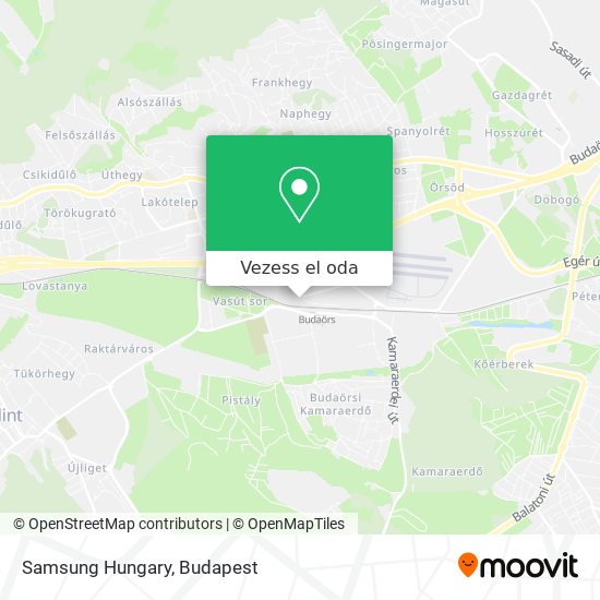 Samsung Hungary térkép