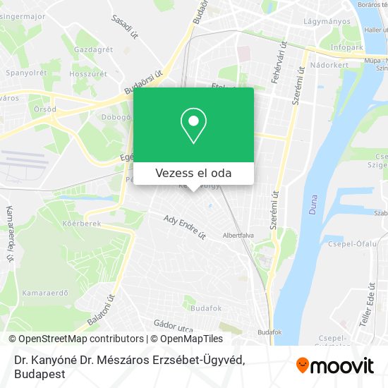 Dr. Kanyóné Dr. Mészáros Erzsébet-Ügyvéd térkép