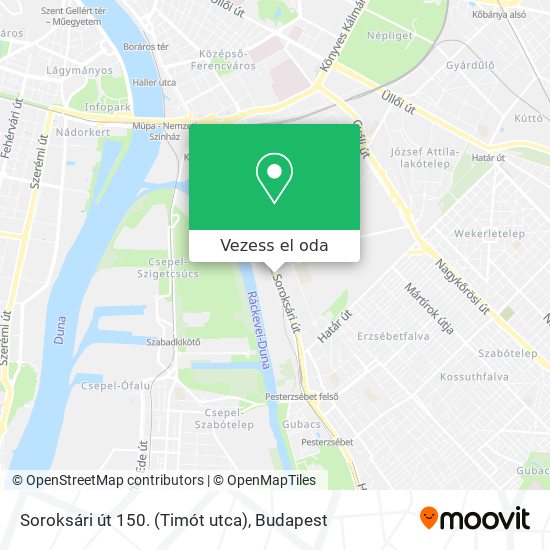 Soroksári út 150. (Timót utca) térkép