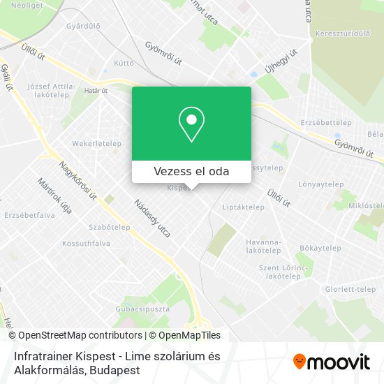 Infratrainer Kispest - Lime szolárium és Alakformálás térkép