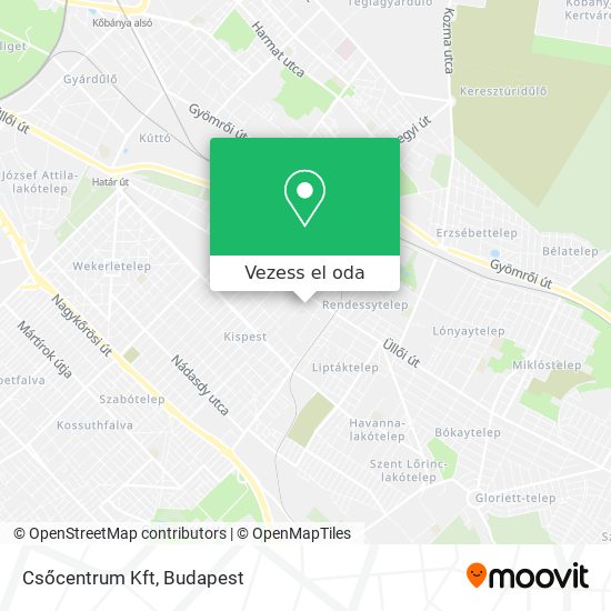Csőcentrum Kft térkép