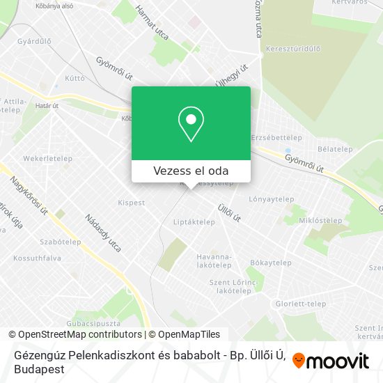 Gézengúz Pelenkadiszkont és bababolt - Bp. Üllői Ú térkép