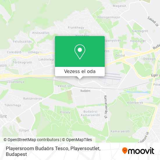 Playersroom Budaörs Tesco, Playersoutlet térkép