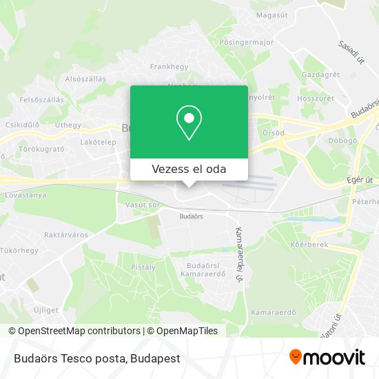 Budaörs Tesco posta térkép