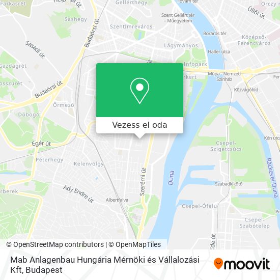 Mab Anlagenbau Hungária Mérnöki és Vállalozási Kft térkép