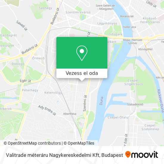 Valitrade méteráru Nagykereskedelmi Kft térkép