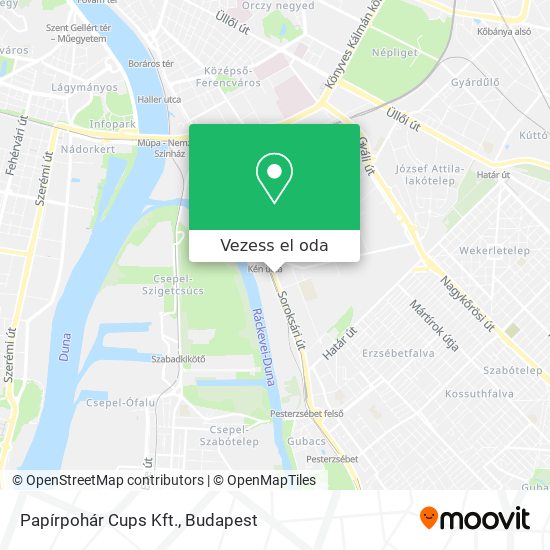 Papírpohár Cups Kft. térkép
