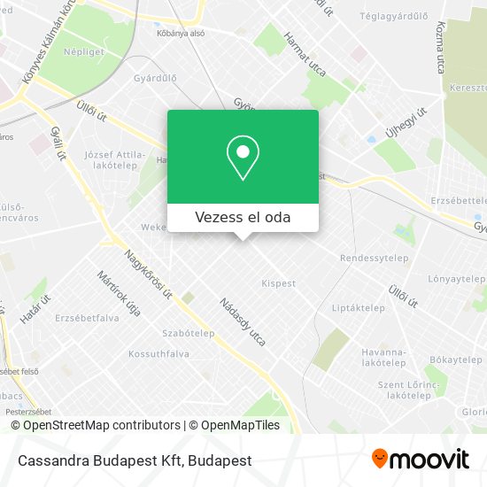 Cassandra Budapest Kft térkép