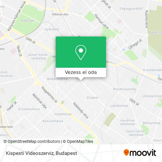 Kispesti Videoszerviz térkép