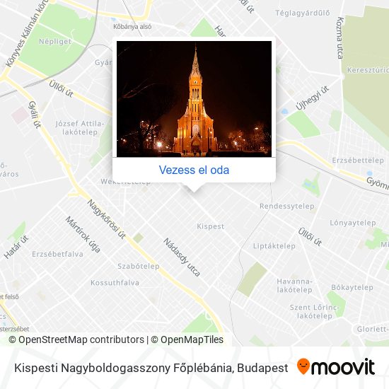 Kispesti Nagyboldogasszony Főplébánia térkép