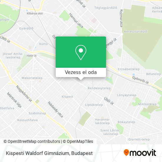 Kispesti Waldorf Gimnázium térkép