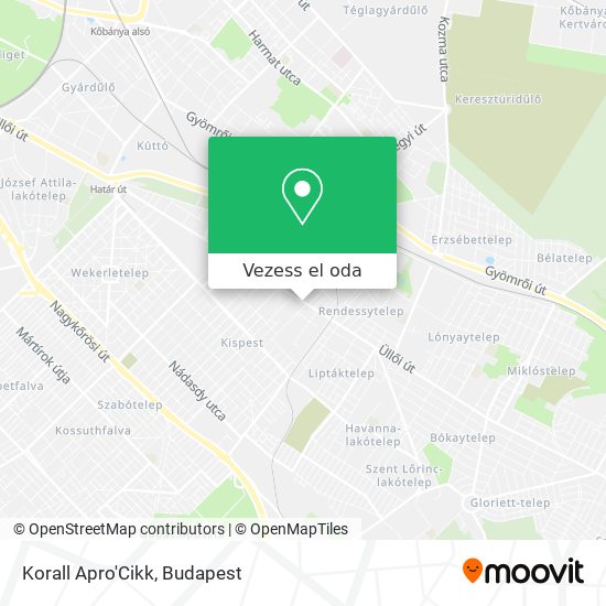 Korall Apro'Cikk térkép