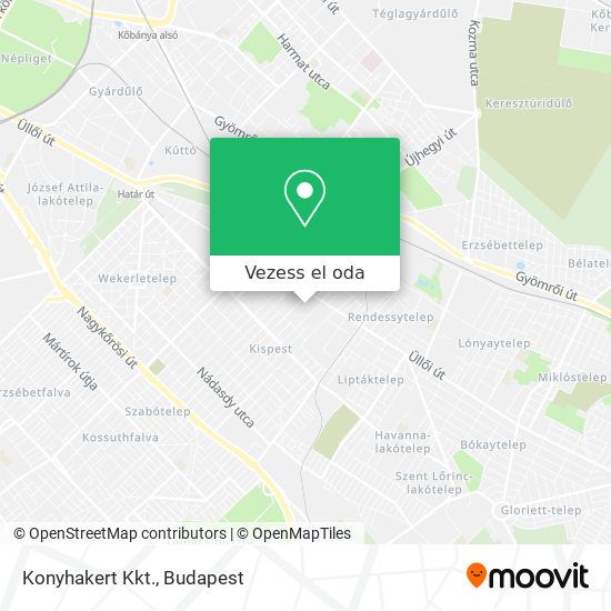Konyhakert Kkt. térkép