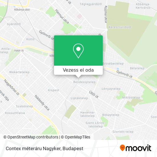 Contex méteráru Nagyker térkép