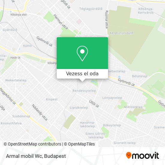 Armal mobil Wc térkép