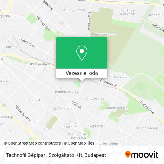 Technofil Gépipari, Szolgáltató Kft térkép