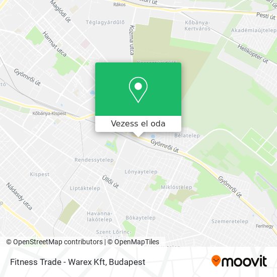 Fitness Trade - Warex Kft térkép