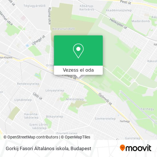 Gorkij Fasori Általános iskola térkép
