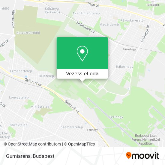 Gumiarena térkép