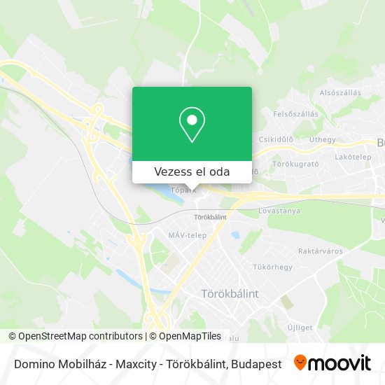 Domino Mobilház - Maxcity - Törökbálint térkép