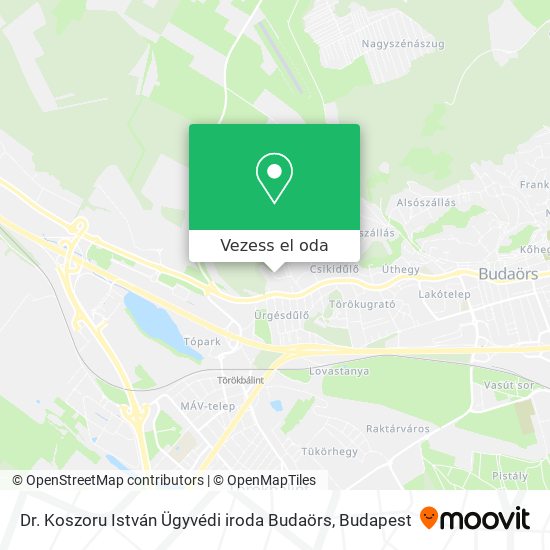Dr. Koszoru István Ügyvédi iroda Budaörs térkép