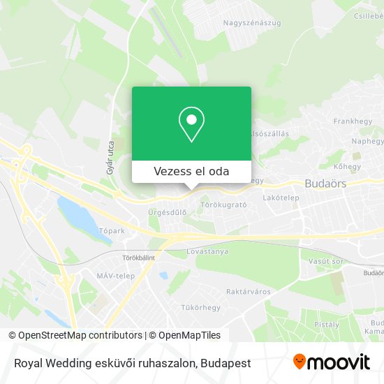 Royal Wedding esküvői ruhaszalon térkép